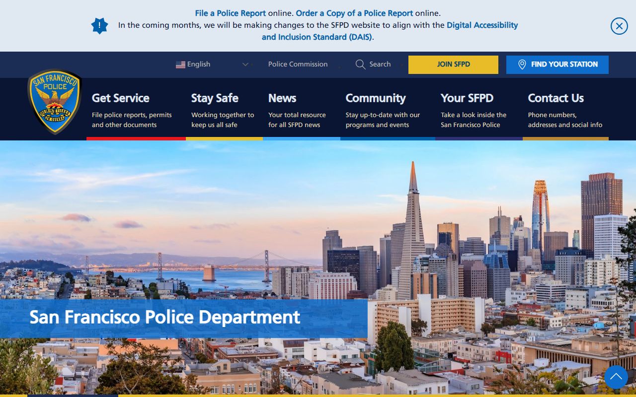 San Francisco Police Department website for busted mugshots and arrest records