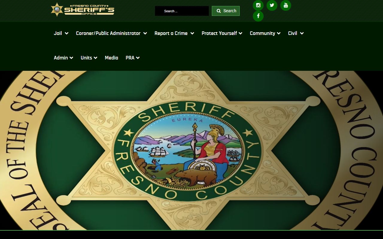 Fresno County Sheriff Office website for busted mugshots search