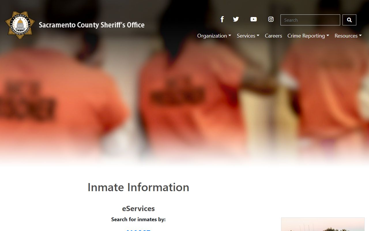Sacramento County Sheriff inmate search database for busted mugshots